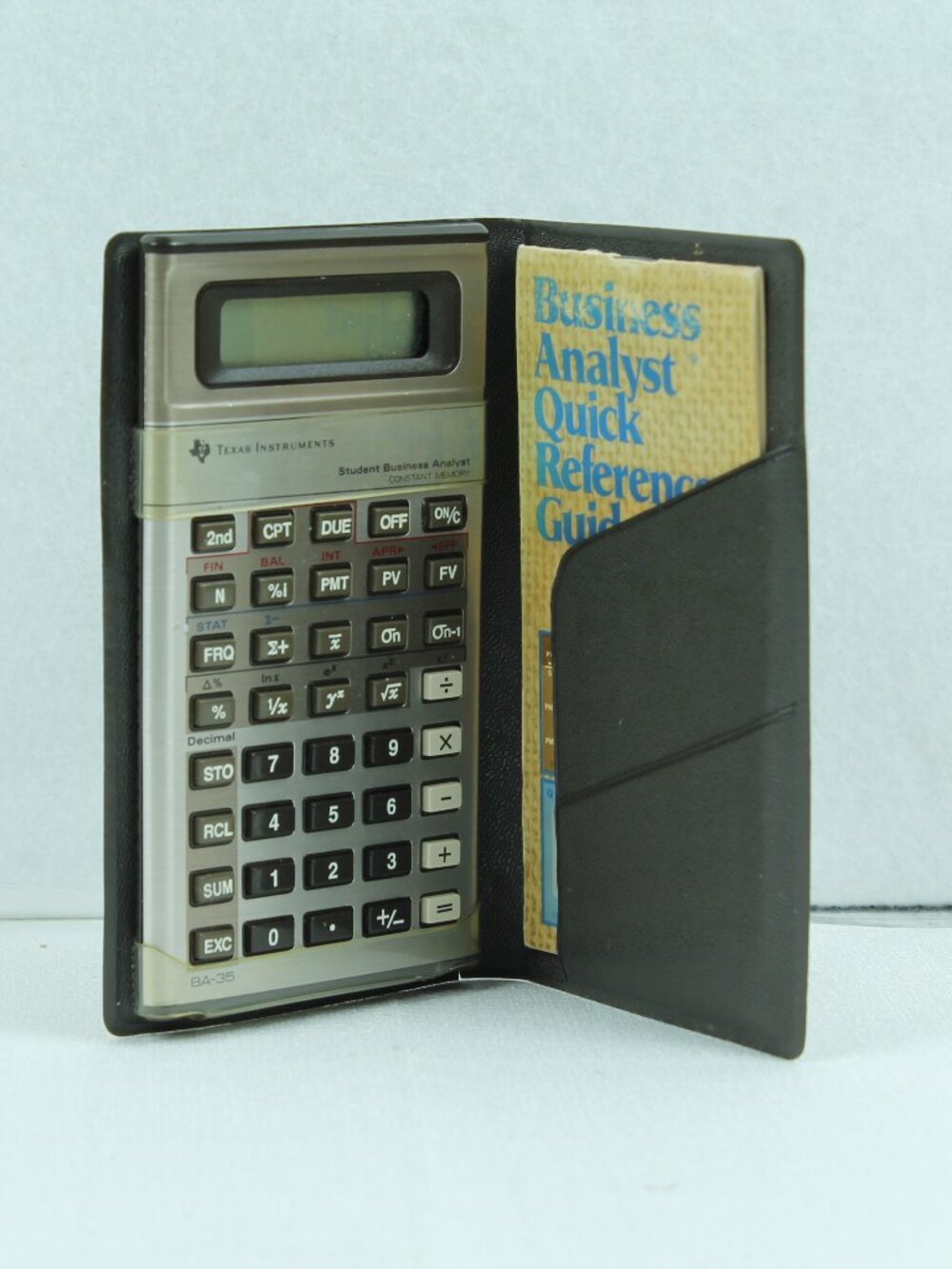 Vintage Texas Instruments BA-35 Student Business Analyst Calculator w/ Case